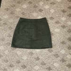 Old navy velvet mini skirt, dark green, size 6